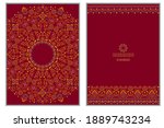set of invitation cards with... | Shutterstock .eps vector #1889743234