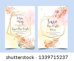 wedding floral watercolor style ... | Shutterstock .eps vector #1339715237