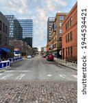 Small photo of CHICAGO, UNITED STATES - Mar 24, 2021: Fulton Market in Chicago's West Loop Transitioning from construction, Covid, and winter