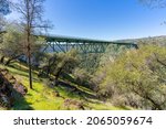 A photo of the Foresthill bridge over the North Fork  American River in Auburn, CA, USA