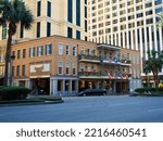 Small photo of NEW ORLEANS, UNITED STATES - Nov 03, 2021: An exterior view of the "Harrahs Hotel and Casino" in New Orleans, USA