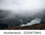 The floating clouds over the mountains in Austria near Grossglockner High Alpine Road