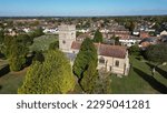 Small photo of An aerial view of St Laurence Church in Winslow, in Buckinghamshire, in sunlight