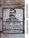 Small photo of YERMO, US - Aug 03, 2022: Prof. Smith's Goose Grease produces an instantaneous Luxuriant Moustache on the smoothest lip