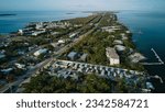 An aerial view of Key Largo in Florida, USA