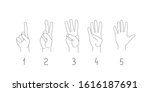 vector hands isolated on white... | Shutterstock .eps vector #1616187691