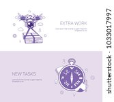 extra work and new tasks... | Shutterstock .eps vector #1033017997