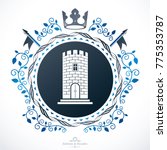 heraldic signs vector vintage... | Shutterstock .eps vector #775353787