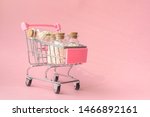 tiny shopping cart with... | Shutterstock . vector #1466892161