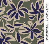 green floral brush strokes... | Shutterstock .eps vector #1992425744