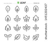 leaf outline icon set... | Shutterstock .eps vector #1451202437
