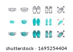 surgical mask and medical... | Shutterstock .eps vector #1695254404