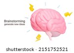 brainstorming banner. the brain ... | Shutterstock .eps vector #2151752521