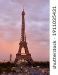 Eiffel Tower At Sunset From...
