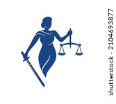 logo vector for justice lady