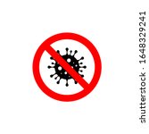 coronavirus icon with red... | Shutterstock .eps vector #1648329241