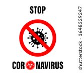 coronavirus icon with red... | Shutterstock .eps vector #1648329247