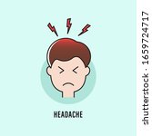 headache vector illustration of ... | Shutterstock .eps vector #1659724717