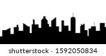 modern city silhouette. black... | Shutterstock .eps vector #1592050834