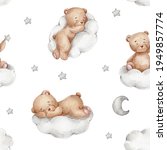 Seamless Pattern With Teddy...