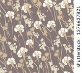 seamless floral pattern in folk ... | Shutterstock .eps vector #1376637821