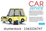 mechanical repair under car... | Shutterstock .eps vector #1363226747
