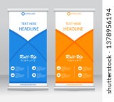 roll up banner stand template... | Shutterstock .eps vector #1378956194