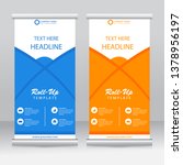roll up banner stand template... | Shutterstock .eps vector #1378956197