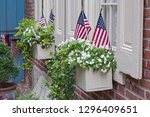 American Flags In A Flower Pot...
