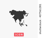 asia icon vector. simple flat... | Shutterstock .eps vector #407561281