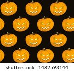 halloween vintage seamless... | Shutterstock .eps vector #1482593144