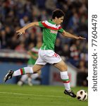 Small photo of BARCELONA - MAY 2: Andoni Iraola of Athletic de Bilbao during a Spanish League match between Espanyol and Athletic Bilbao at the Estadi Cornella on May 2, 2011 in Barcelona, Spain