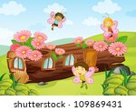 illustration of a wooden house... | Shutterstock . vector #109869431