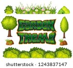 set of garden object... | Shutterstock .eps vector #1243837147