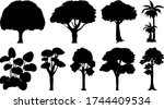 set of plant and tree... | Shutterstock .eps vector #1744409534