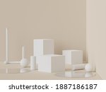 3d rendering of minimal scene... | Shutterstock . vector #1887186187
