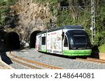 Small photo of Bilbao, Spain; 05-15-2022: The tramway's new ampliation to the Bolueta neighborhood, which has been made on the old Euskotren line to Donostia.