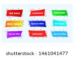 bundle of 9 sale banner... | Shutterstock .eps vector #1461041477