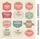 vintage labels | Shutterstock .eps vector #138303251