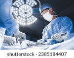 Group of surgeons at operation...