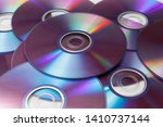 CD's, DVD's on white background