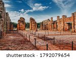 Ruins of the Jesuit reduction San Ignacio Mini of the Guaranisi, UNESCO World Heritage Site, Misiones, Argentina, South America