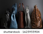 Five Leather Handbags Of...