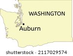 Auburn city location on Washington state map