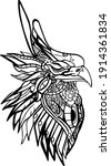 eagle sketches use cyber... | Shutterstock .eps vector #1914361834