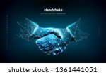 handshake. abstract image two... | Shutterstock .eps vector #1361441051