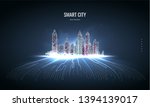 smart city or network wireless. ... | Shutterstock .eps vector #1394139017