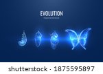 evolution of a butterfly in a... | Shutterstock .eps vector #1875595897