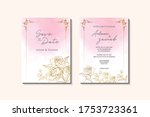 set of invitation card with... | Shutterstock .eps vector #1753723361