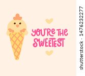 cute ice cream cone with kawai... | Shutterstock .eps vector #1476232277